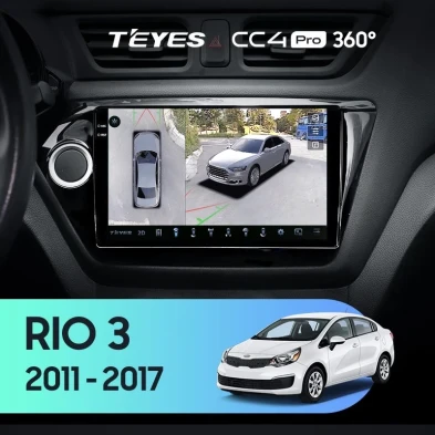 Штатная магнитола Teyes CC4 Pro 360 12/256 Kia Rio 3 (2011-2017)