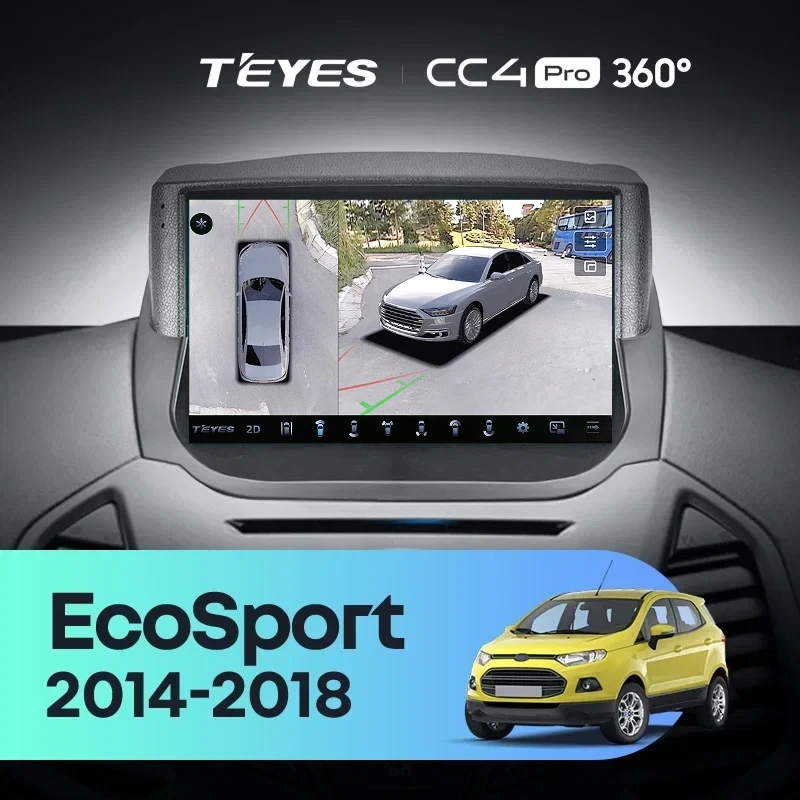 Штатная магнитола Teyes CC4 Pro 360 8/128 Ford EcoSport (2014-2018) F1
