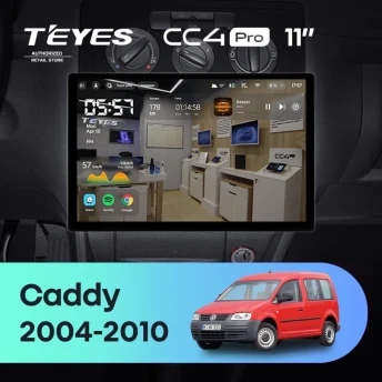 Штатная магнитола Teyes CC4 Pro 8/128 Volkswagen Caddy 2K (2004-2010) (11")