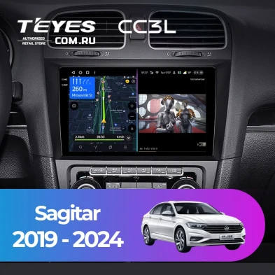 Штатная магнитола Teyes CC3L 4/32 Volkswagen Sagitar (2019-2024)