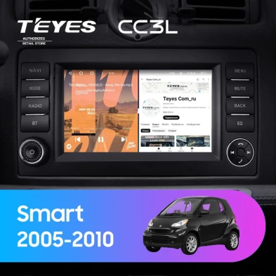Штатная магнитола Teyes CC3L 4/32 Mercedes-Benz Smart (2005-2010) 7"