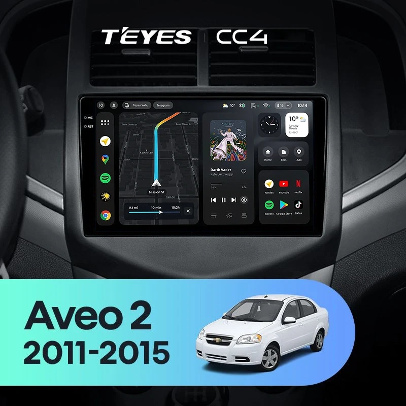 Штатная магнитола Teyes CC4 8/128 Chevrolet Aveo 2 (2011-2015)