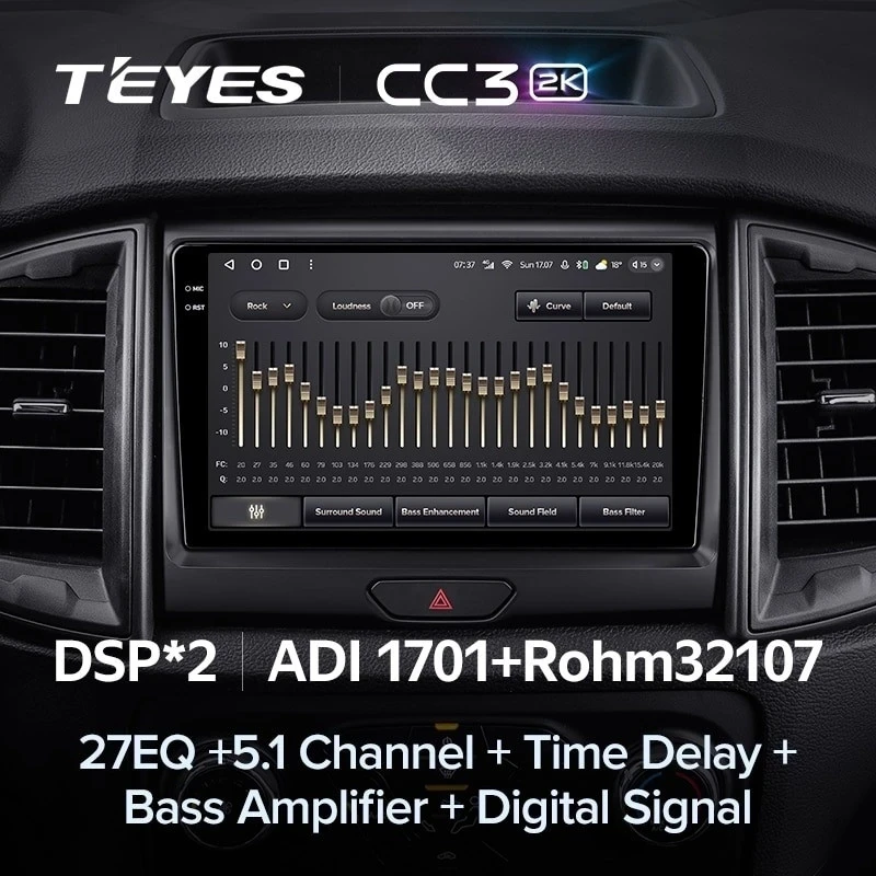 Штатная магнитола Teyes CC3 2K 360 6/128 Ford Ranger P703 (2015-2022) Тип-B