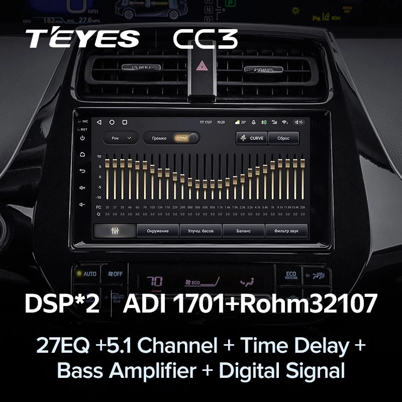 Штатная магнитола Teyes CC3 4/32 Toyota Prius XW50 (2015-2020)