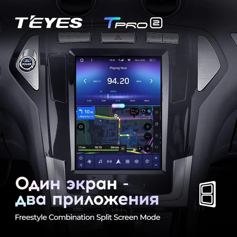 Штатная магнитола Tesla style Teyes TPRO 2 6/128 Ford Mondeo 4 (2006-2010)