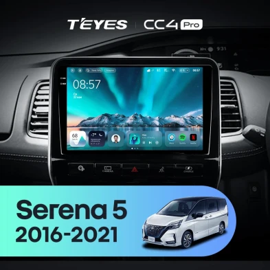 Штатная магнитола Teyes CC4 Pro 12/256 Nissan Serena 5 V C27 (2016-2021) F1 правый руль