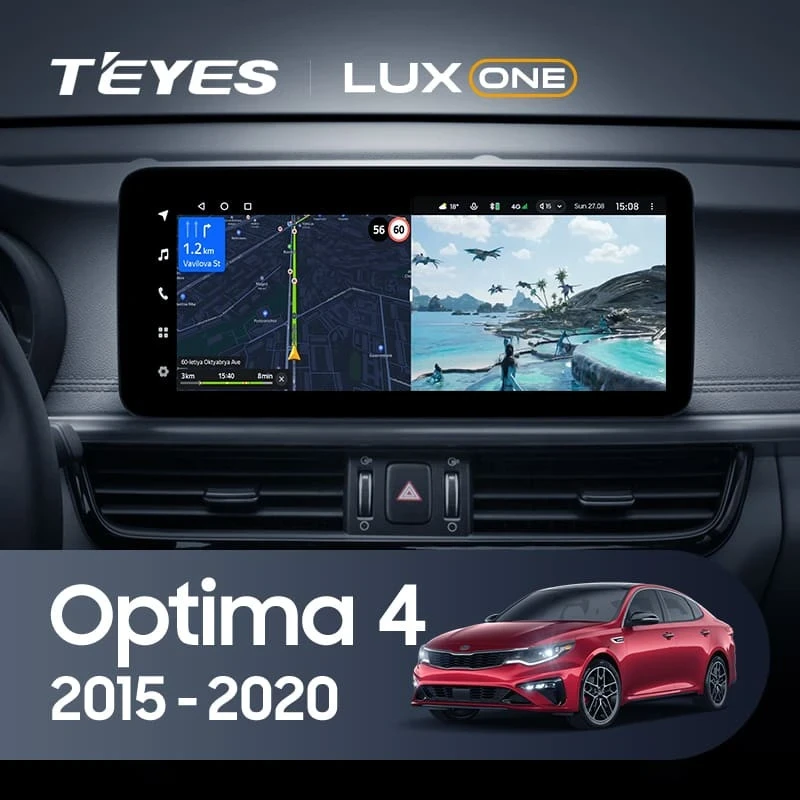 Штатная магнитола Teyes LUX ONE 360 6/128 Kia Optima 4 JF (2015-2020) Тип-A