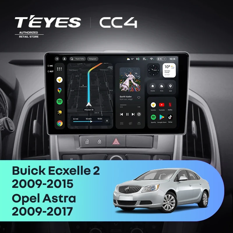 Штатная магнитола Teyes CC4 6/64 Opel Astra J (2009-2017)