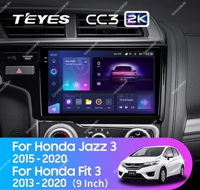 Штатная магнитола Teyes CC3 2K 4/64 Honda Jazz 3 (2015-2020) Тип-A