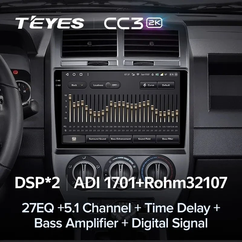 Штатная магнитола Teyes CC3 2K 360 6/128 Jeep Compass 1 MK (2006-2010)