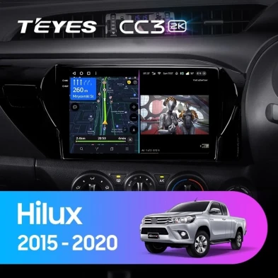 Штатная магнитола Teyes CC3 2K 4/64 Toyota Hilux Pick Up AN120 (2015-2020) Правый руль
