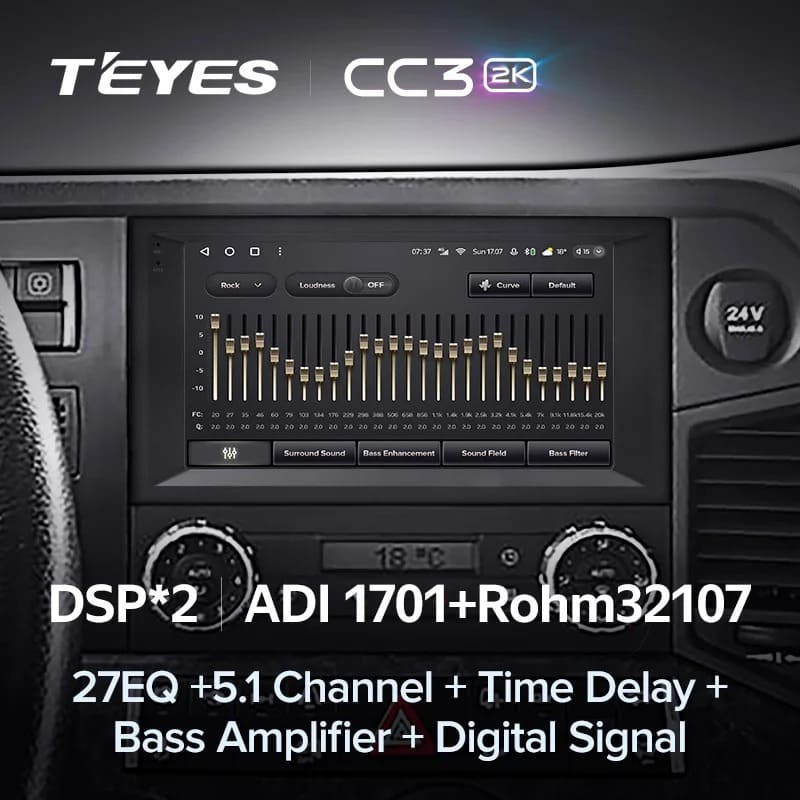 Штатная магнитола Teyes CC3 2K 4/32 Mercedes-Benz Actros (2011-2023)