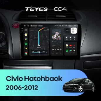 Штатная магнитола Teyes CC4 8/128 Honda Civic Hatchback (2006-2012)