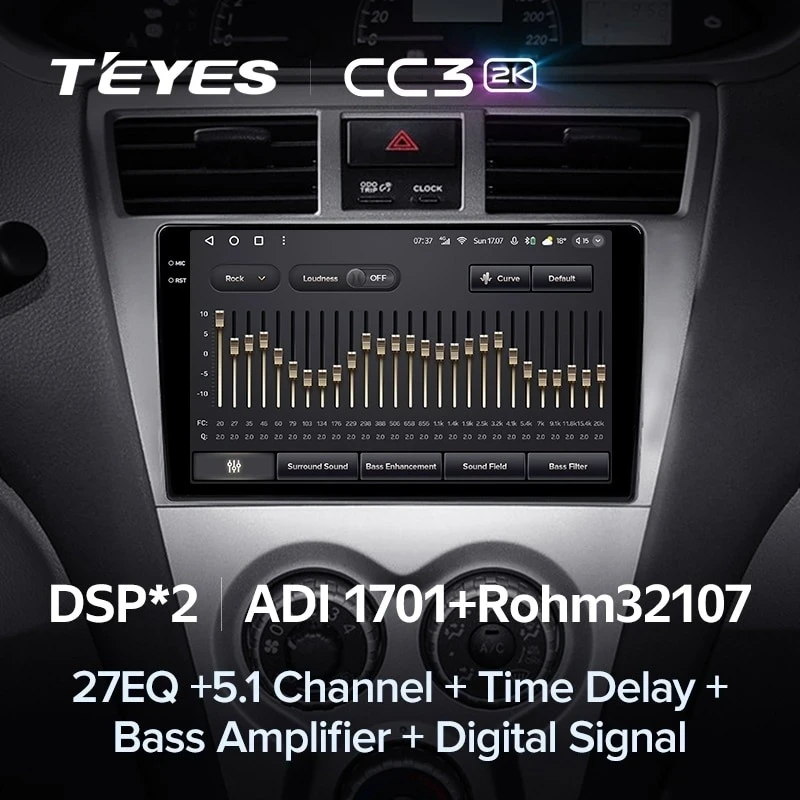 Штатная магнитола Teyes CC3 2K 4/64 Toyota Vios 2 (2007-2013)