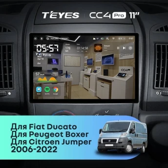 Штатная магнитола Teyes CC4 Pro 12/256 Fiat Ducato 3 (2006-2022) (11")