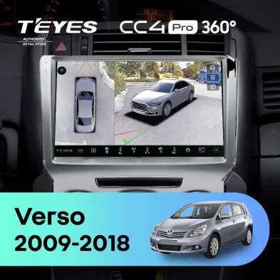 Штатная магнитола Teyes CC4 Pro 360 8/128 Toyota Verso R20 (2009-2018) F3