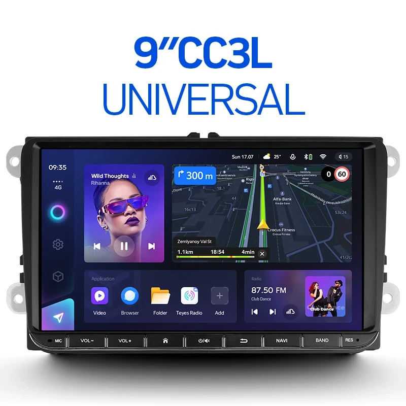 Магнитола Teyes CC3L 4/32 Volkswagen / Skoda Универсал 9"