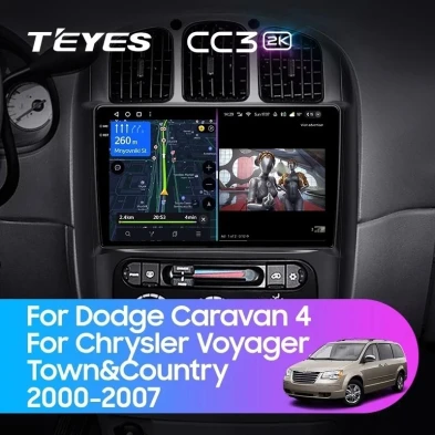 Штатная магнитола Teyes CC3 2K 6/128 Chrysler Town &amp; Country 4 RS (2000-2007) Тип-A