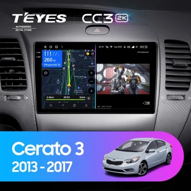 Штатная магнитола Teyes CC3 2K 360 6/128 Kia Cerato 3 YD (2013-2017) F1 Тип-AB