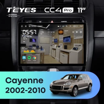 Штатная магнитола Teyes CC4 Pro 8/128 Porsche Cayenne I 1 9PA (2002-2010) (11")