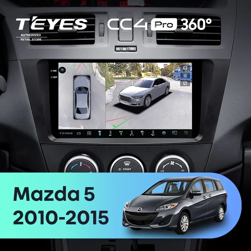 Штатная магнитола Teyes CC4 Pro 360 8/128 Mazda 5 3 CW (2010-2015)