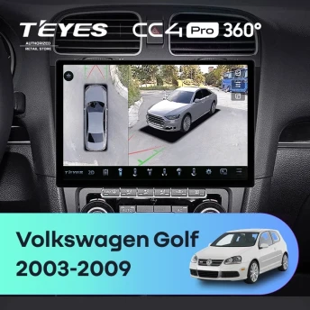 Штатная магнитола Teyes CC4 Pro 360 12/256 Volkswagen Golf (2003-2009) (11")