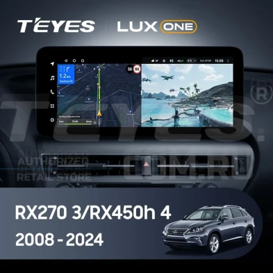 Штатная магнитола Teyes LUX ONE 4/64 Lexus RX450h 4 AL20 (2015-2024) Тип-D