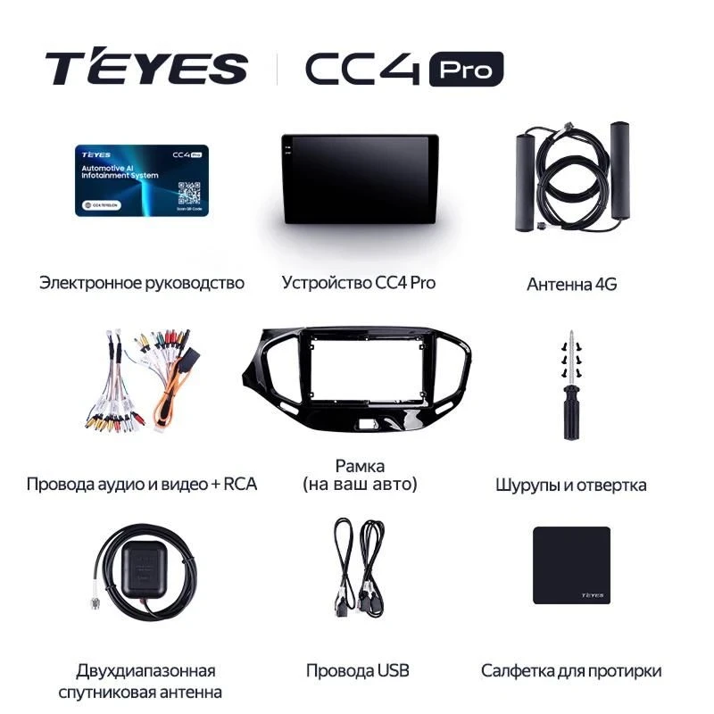 Штатная магнитола Teyes CC4 Pro 8/128 Honda Accord 10 CV (2017-2021) Тип-B