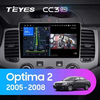 Штатная магнитола Teyes CC3 2K 360 6/128 Kia Optima 2 MG (2005-2008)