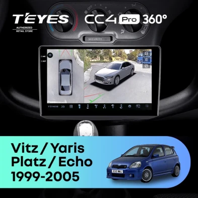 Штатная магнитола Teyes CC4 Pro 360 12/256 Toyota Vitz XP10 (1999-2005) F1