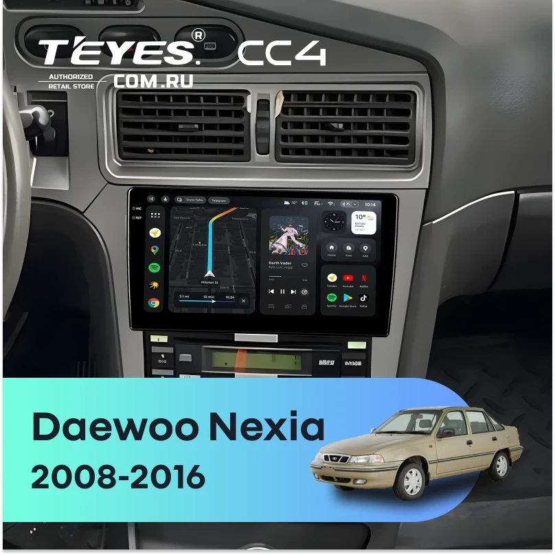 Штатная магнитола Teyes CC4 6/64 Daewoo Nexia (2008-2016)