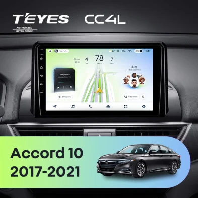 Штатная магнитола Teyes CC4L 6/64 Honda Accord 10 CV (2017-2021) Тип-B