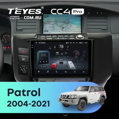 Штатная магнитола Teyes CC4 Pro 12/256 Nissan Patrol V 5 Y61 (2004-2021) F3 (черный)