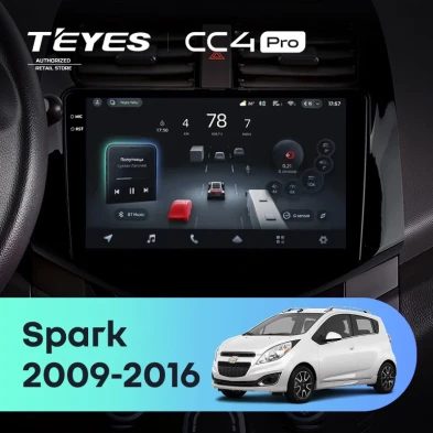 Штатная магнитола Teyes CC4 Pro 12/256 Chevrolet Spark M300 (2009-2016) F1