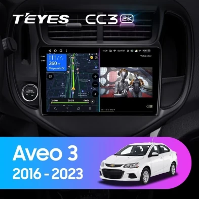 Штатная магнитола Teyes CC3 2K 4/64 Chevrolet Aveo 3 (2016-2023)
