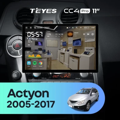 Штатная магнитола Teyes CC4 Pro 12/256 SsangYong Actyon Sports (2005-2017) (11")