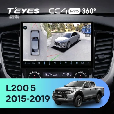 Штатная магнитола Teyes CC4 Pro 360 12/256 Mitsubishi L200 5 (2015-2019) кондиционер F1 (11")