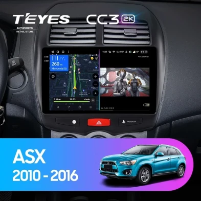Штатная магнитола Teyes CC3 2K 360 6/128 Mitsubishi ASX 1 (2010-2016) Тип-A