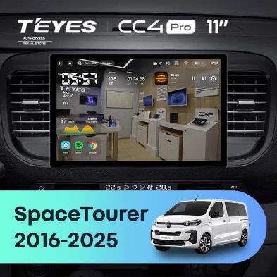 Штатная магнитола Teyes CC4 Pro 8/128 Citroen SpaceTourer (2016-2026) (11")