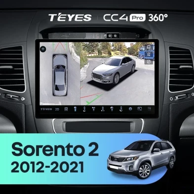 Штатная магнитола Teyes CC4 Pro 360 8/128 Kia Sorento 2 II XM (2012-2021) F1 (11")