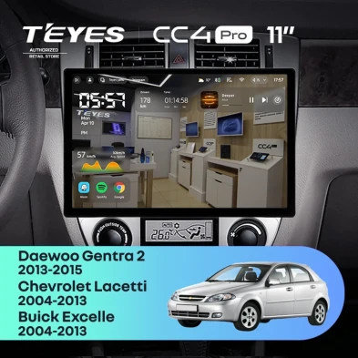 Штатная магнитола Teyes CC4 Pro 8/128 Daewoo Gentra 2 (2013-2015) F1 Тип-A (11")