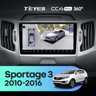 Штатная магнитола Teyes CC4 Pro 360 12/256 Kia Sportage 3 SL (2010-2016) Тип-A
