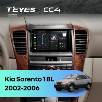 Штатная магнитола Teyes CC4 8/128 Kia Sorento 1 BL (2002-2006)