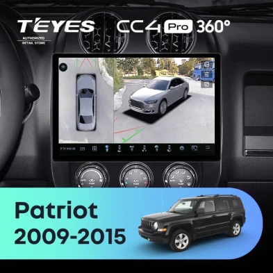 Штатная магнитола Teyes CC4 Pro 360 12/256 Jeep Patriot (2009-2015) (11")
