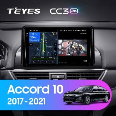 Штатная магнитола Teyes CC3 2K 4/32 Honda Accord 10 CV (2017-2021) Тип-B