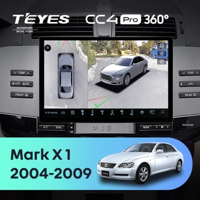 Штатная магнитола Teyes CC4 Pro 360 8/128 Toyota Mark X 1 X120 (2004-2009) (11")
