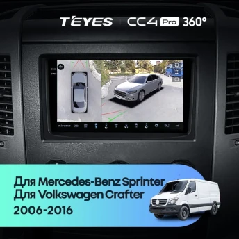 Штатная магнитола Teyes CC4 Pro 360 8/128 Mercedes-Benz Sprinter (2006-2016) F2