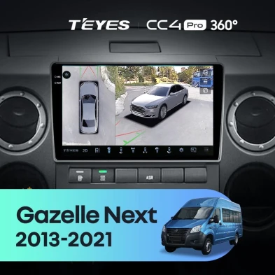 Штатная магнитола Teyes CC4 Pro 360 12/256 для GAZ Gazelle Next (2013-2021) F1