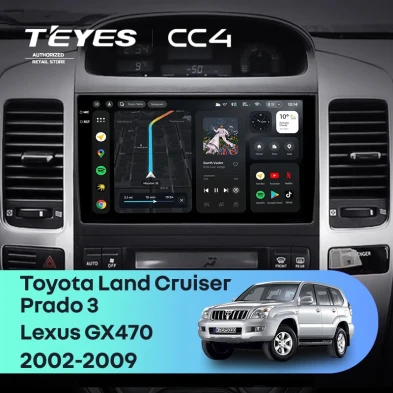 Штатная магнитола Teyes CC4 8/128 Lexus GX470 (2002-2009) F1 Тип-B