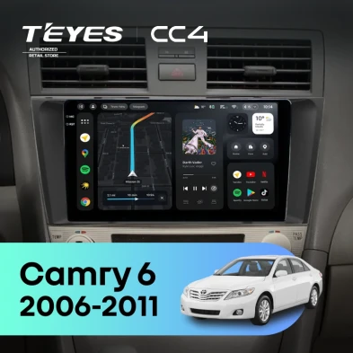 Штатная магнитола Teyes CC4 8/128 Toyota Camry 6 XV 40 (2006-2011) F3 (черная)